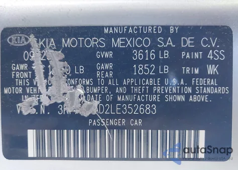 2020 Kia Rio 5-Door S from USA, damaged, VIN 3KPA25AD2LE352683